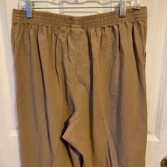 Alfred Dunner Cotton Tan Casual Pull On Pants Women Size 14 Pockets - Picture 6 of 8